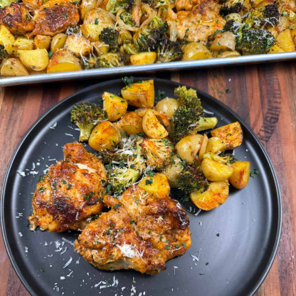 sheet-pan-parmesan-garlic-chicken-thighs
